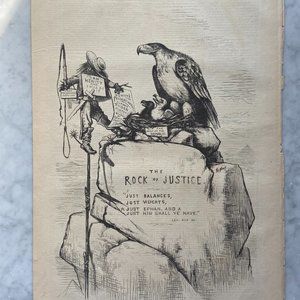 Political Cartoon, Harpers Weekly, Thomas Nast, Woodcut Engraving